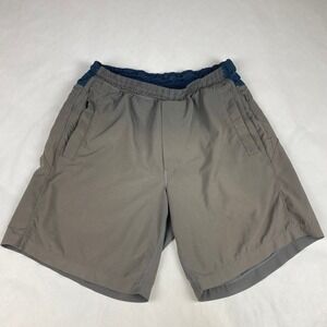 Birddogs Shorts Men's Size Large Athletic Gray Blue Lined Flaw Boomstick